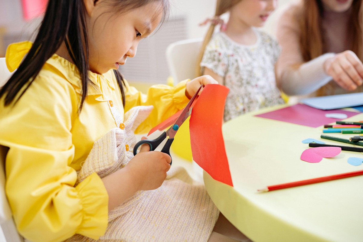 Children doing arts and crafts at an eastern suburbs library