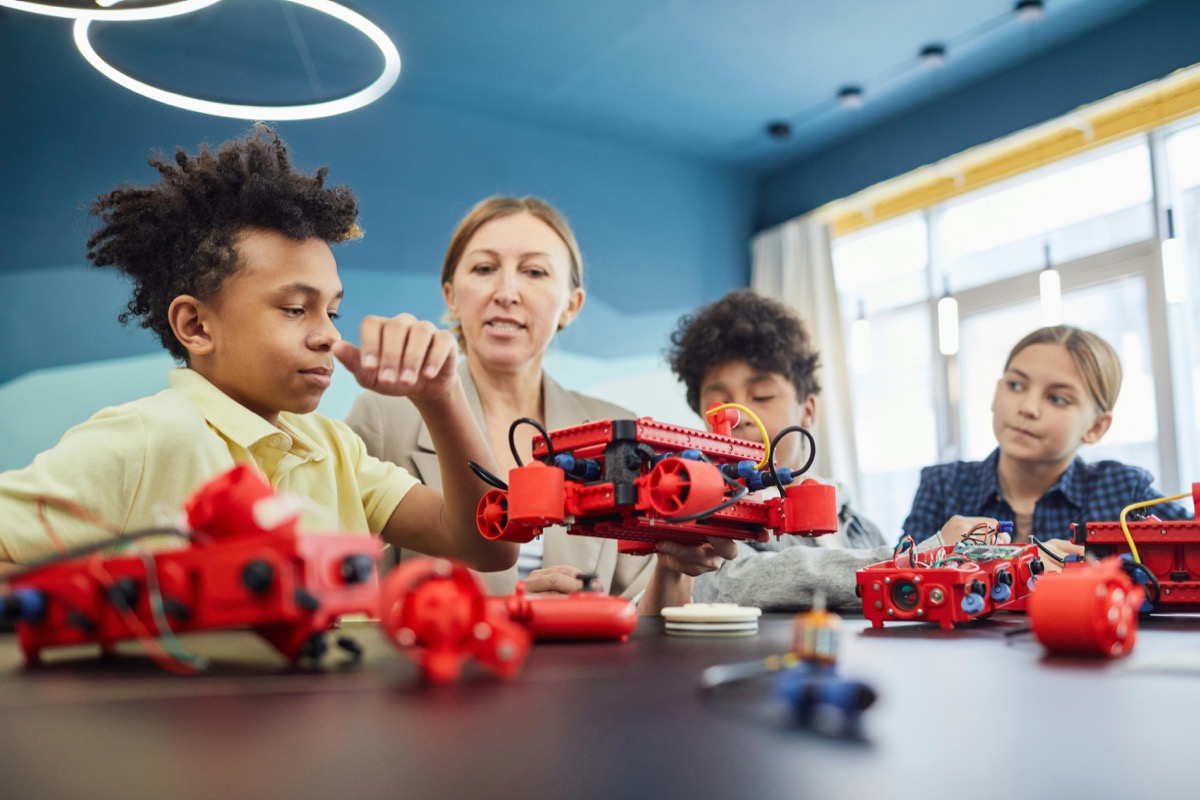 Children using STEM equipment at a Sydney library